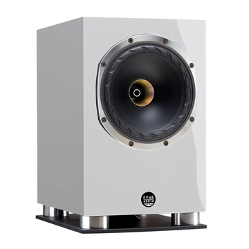 Fyne Audio F500SP Kompakt højttaler i Piano hvid Profil forside/front uden højttalergitter